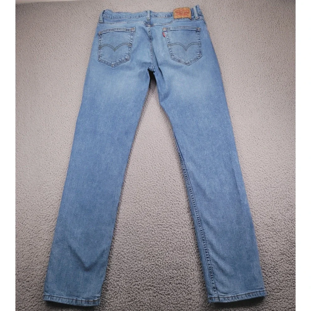 LEVIS 511 Jeans Mens Size 32x33 (Tag 34x34) Slim Leg Low Stretch Blue Wash Denim